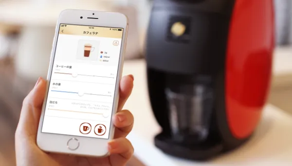ネスカフェのコーヒーマシンと連携するスマートフォンアプリ
